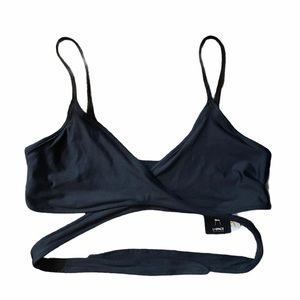 L*Space Chloe Warp Bikini Top Black Size Large